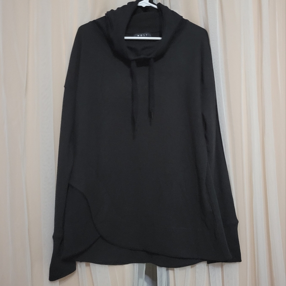 Noli Tops - Noli Yoga tunic hoodie, black, size large